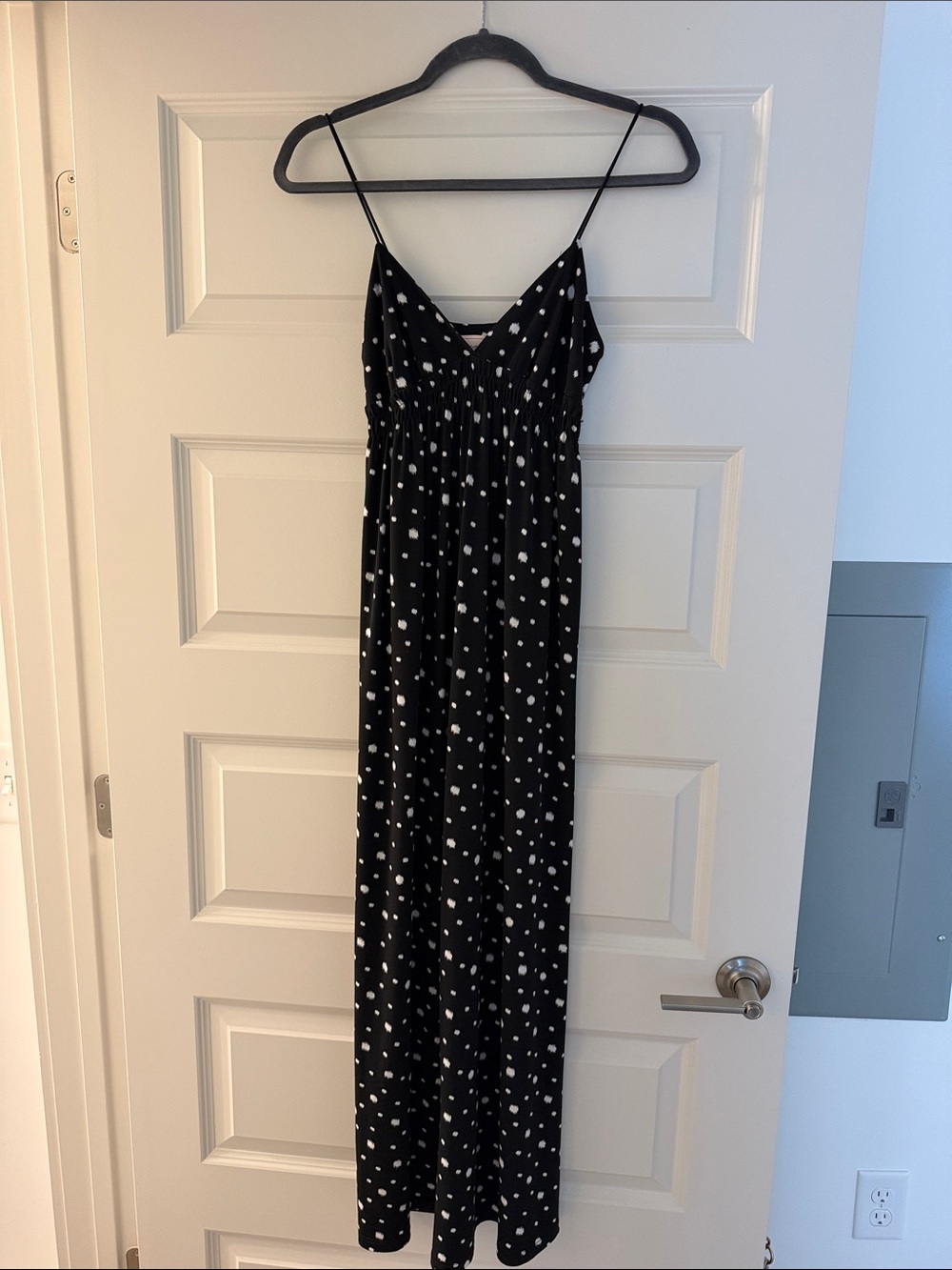 Black Polka Dot Maxi Dress